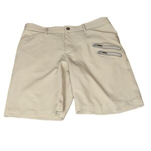 LULULEMON tan pinstripe commute short size 38 big and tall